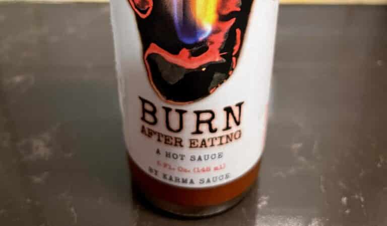 Burn After Eating Hot Sauce Label
