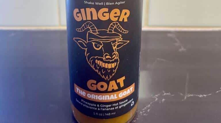 Ginger Goat Hot Sauce (The Original Goat) label