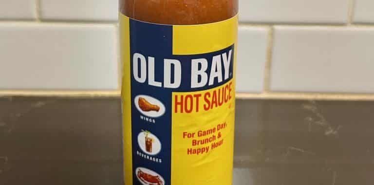 Old Bay Hot Sauce label