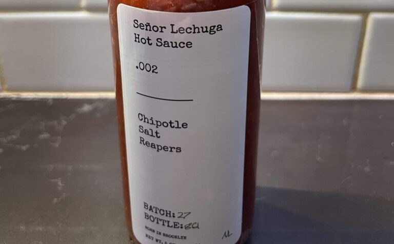Senor Lechuga Hot Sauce .002 Label