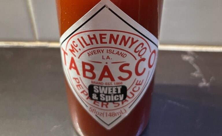 Tabasco Sweet and Spicy Sauce label