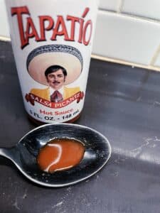 Tapatio-Hot-Sauce-on-a-spoon