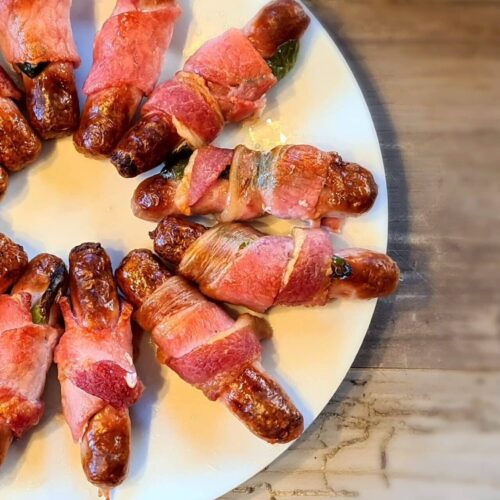 Bacon-Wrapped Jalapeno Pigs in Blankets