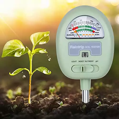 Soil Meter, 4-in-1 (moisture, pH, nutrients, and light conditions)